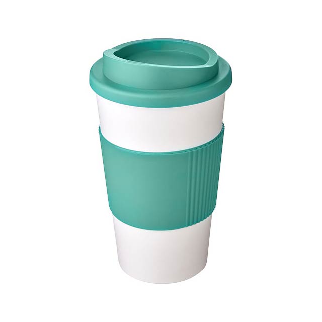 Americano® 350 ml insulated tumbler with grip - white