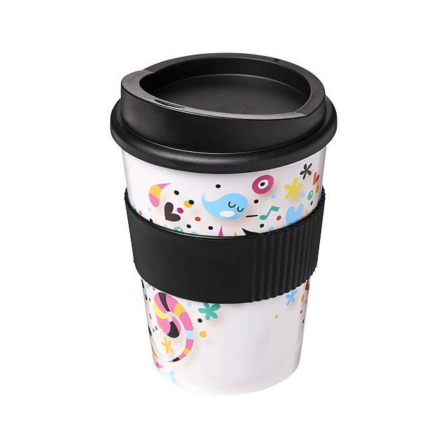 Brite-Americano® Medio 300 ml tumbler with grip - black