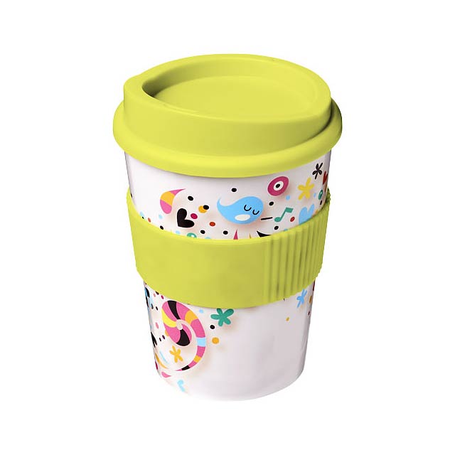 Brite-Americano® Medio 300 ml tumbler with grip - lime