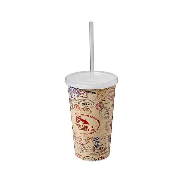 Brite-Americano® 350 ml double-walled stadium cup - white