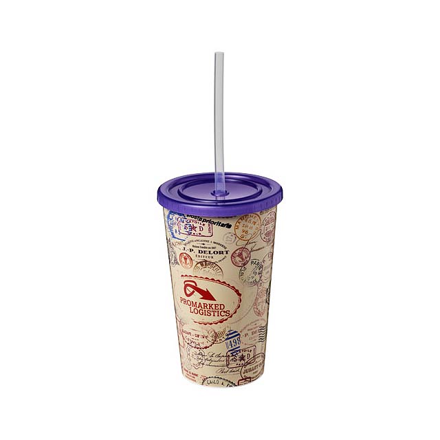 Brite-Americano® 350 ml doppelwandiger Stadium Becher - Violett