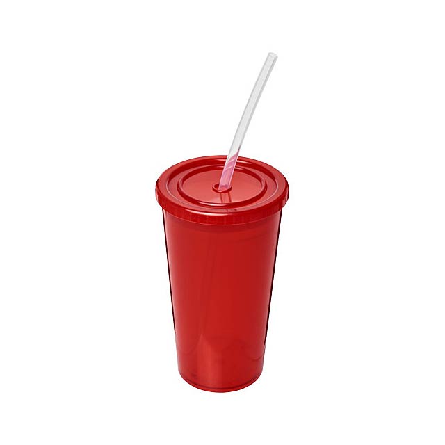 Stadion 350 ml doppelwandiger Becher - Transparente Rot