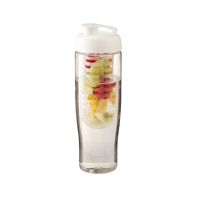 H2O Active® Tempo 700 ml flip lid sport bottle & infuser - transparent