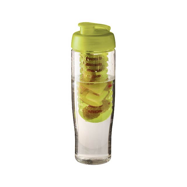 H2O Active® Tempo 700 ml flip lid sport bottle & infuser - transparent