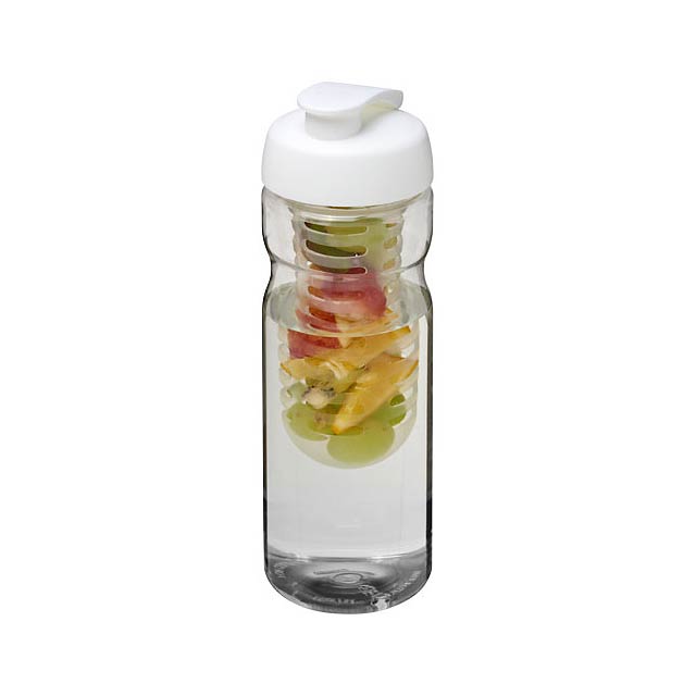 H2O Active® Base 650 ml flip lid sport bottle & infuser - transparent