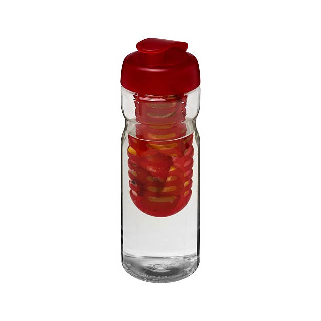 H2O Active® Base 650 ml Sportflasche mit Klappdeckel und Infusor - Transparente