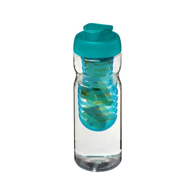 H2O Active® Base 650 ml flip lid sport bottle & infuser - transparent