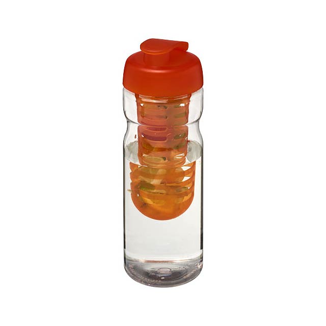 Sportovní láhev s infuzérem
a vyklápěcím víčkem H2O Base® 65 - transparentná