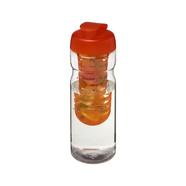 H2O Active® Base 650 ml flip lid sport bottle & infuser - transparent