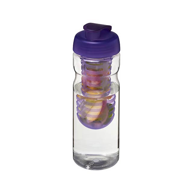 H2O Active® Base 650 ml Sportflasche mit Klappdeckel und Infusor - Transparente