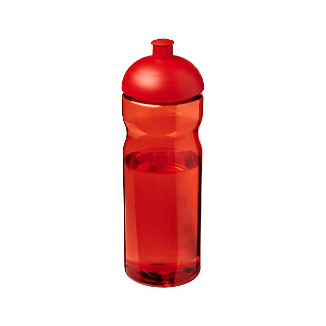 Sportovní láhev s kupolovitým víčkem H2O Base® 650 ml - transparentní červená