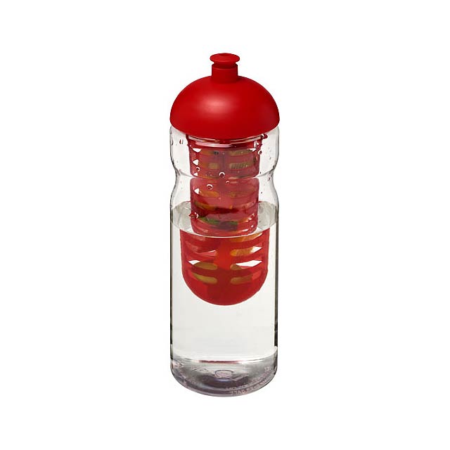 Sportovní láhev s infuzérema kupolovitýmvíčkem H2O Base® 650 ml - transparentní