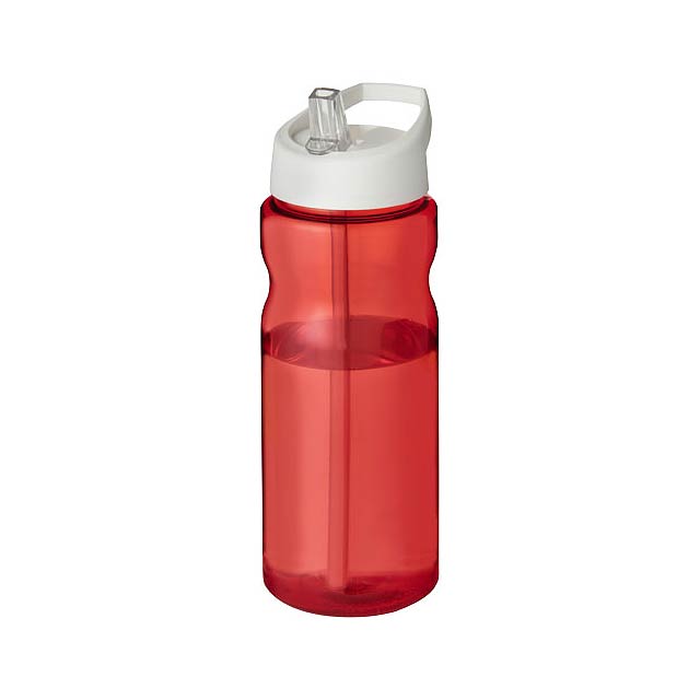 Sportovní láhev s víčkem s hubičkou H2O Base® 650 ml - transparentní červená