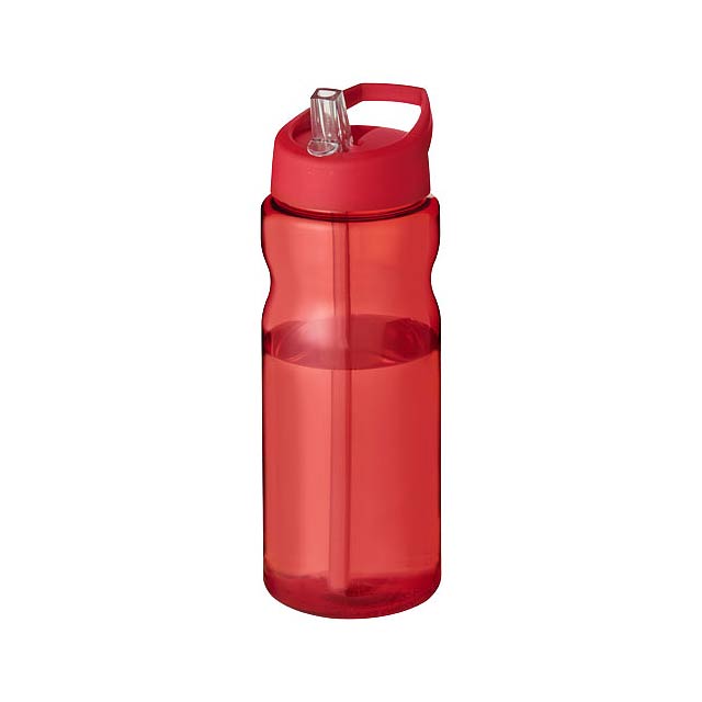 Sportovní láhev s víčkem s hubičkou H2O Base® 650 ml - transparentná červená