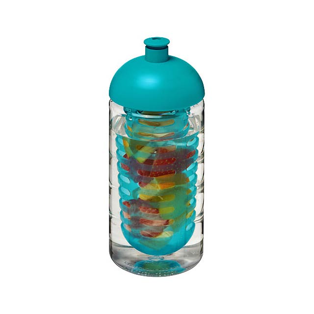 Sportovní láhev s infuzérem a kupolovitýmvíčkem H2O Bop® 500 ml - transparentní