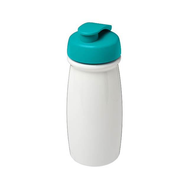 H2O Active® Pulse 600 ml Sportflasche mit Klappdeckel - Weiß 