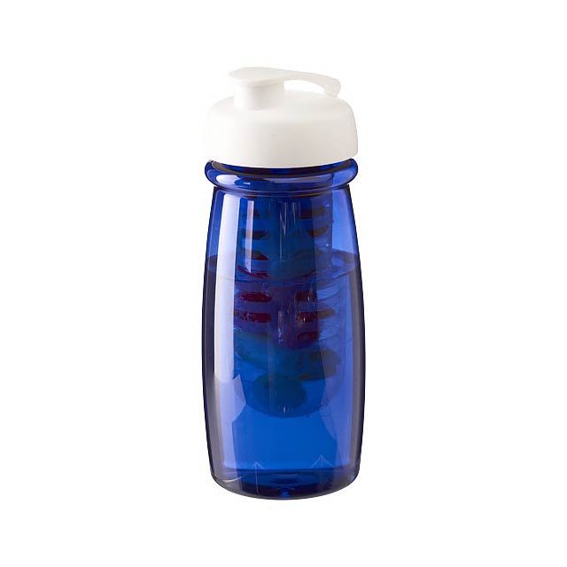 H2O Active® Pulse 600 ml flip lid sport bottle & infuser - blue