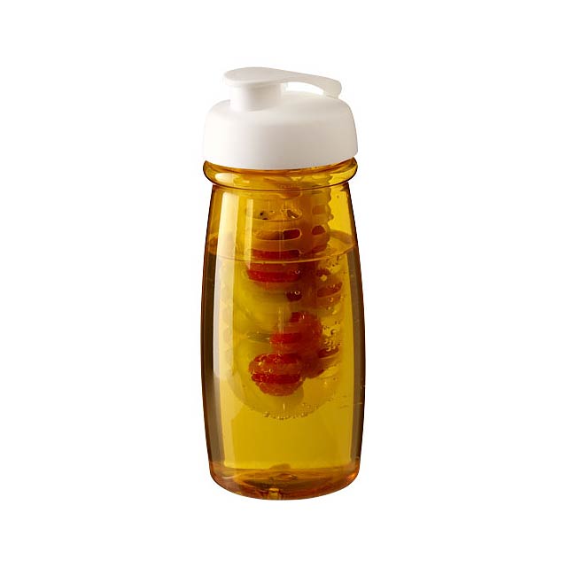 H2O Active® Pulse 600 ml flip lid sport bottle & infuser - yellow
