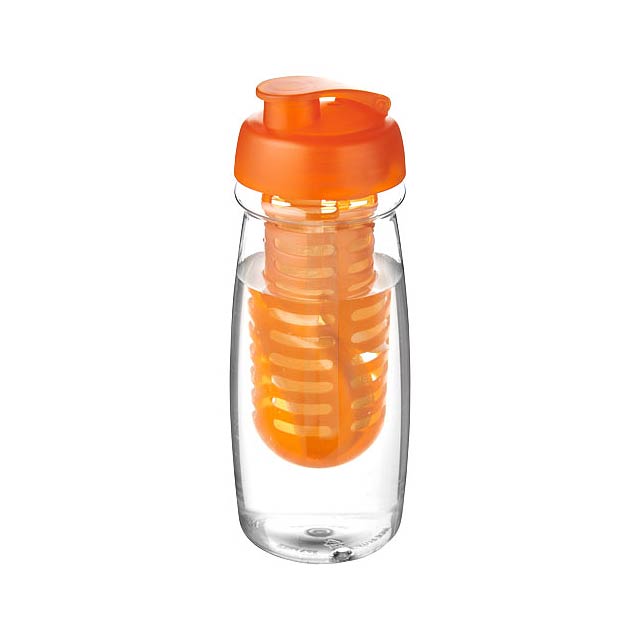 H2O Active® Pulse 600 ml flip lid sport bottle & infuser - transparent