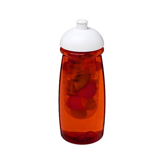 Sportovní láhev s infuzérem a kupolovitým
víčkem H2O Pulse®  - červená