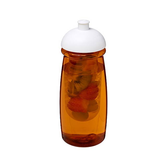 Sportovní láhev s infuzérem a kupolovitým
víčkem H2O Pulse®  - oranžová