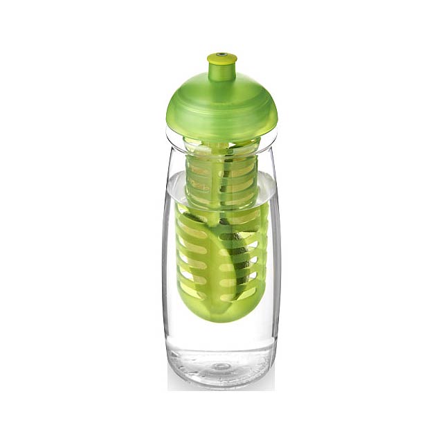 Sportovní láhev s infuzérem a kupolovitým
víčkem H2O Pulse®  - transparentná