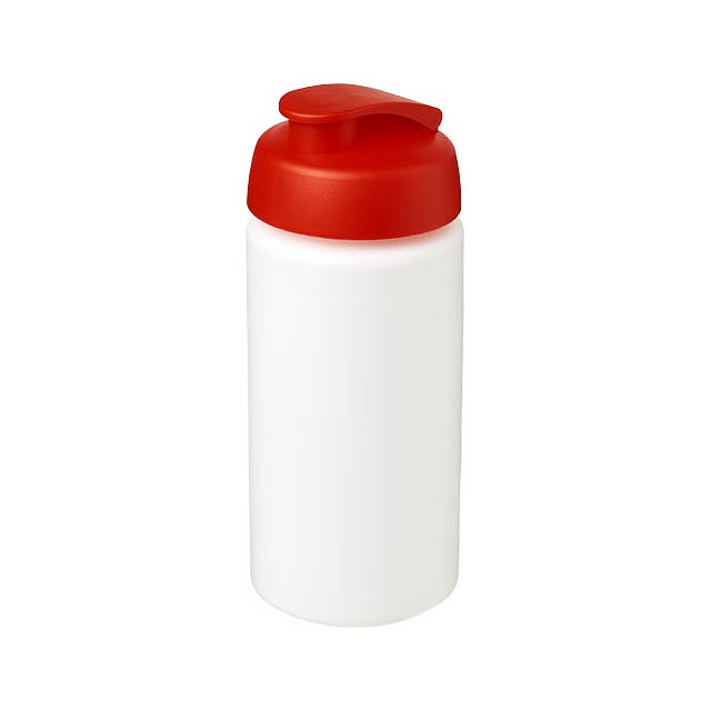 Baseline® Plus grip 500 ml Sportflasche mit Klappdeckel - Weiß 