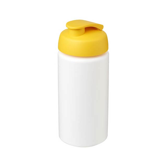 Baseline® Plus grip 500 ml Sportflasche mit Klappdeckel - Weiß 