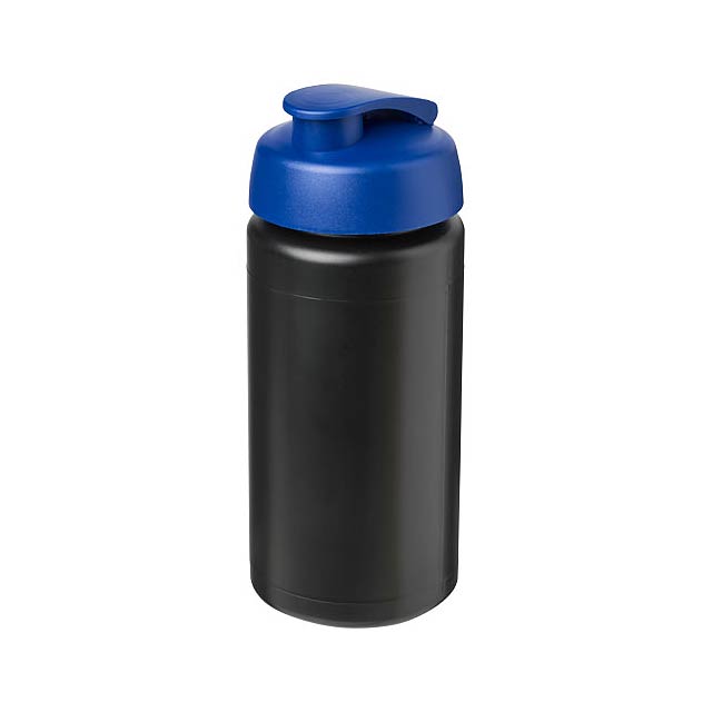 Baseline® Plus grip 500 ml Sportflasche mit Klappdeckel - schwarz