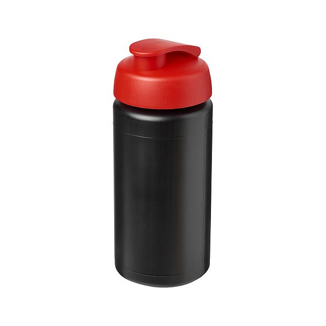 Baseline® Plus grip 500 ml Sportflasche mit Klappdeckel - schwarz