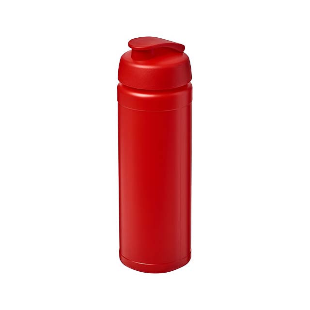 Sportovní láhev s vyklápěcím víčkem Baseline® Plus grip 750  - transparentná červená