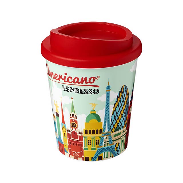 Brite-Americano® Espresso 250 ml insulated tumbler - transparent red