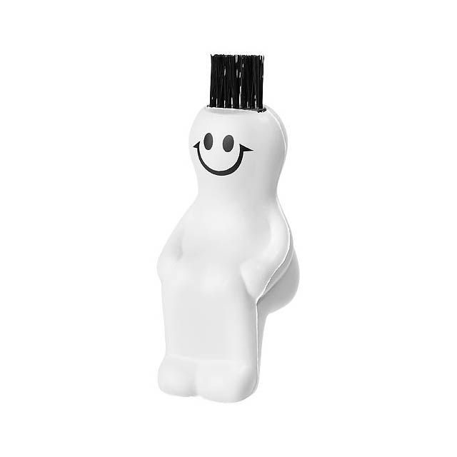 Antistresová figurka Solange s kartáčem na klávesnici - biela