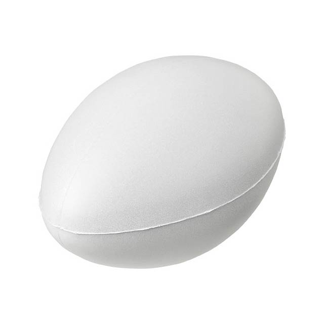 Ruby rugby ball shaped stress reliever - biela