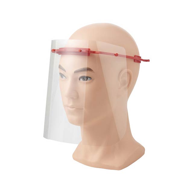 Protective face visor - Medium - transparent red