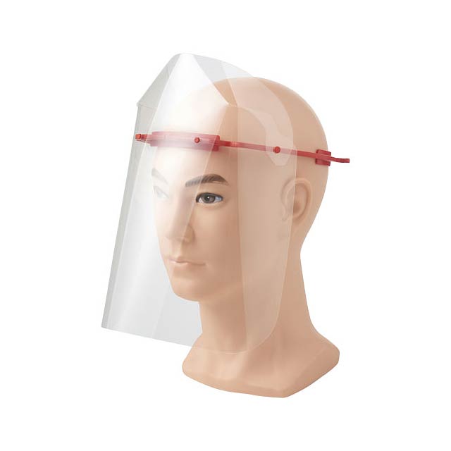 Protective face visor - Large - transparent red