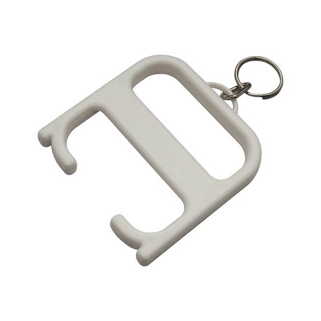 Hygiene handle with keychain - white