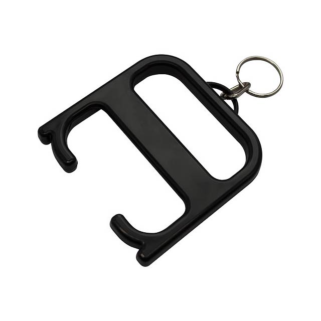 Hygiene handle with keychain - black