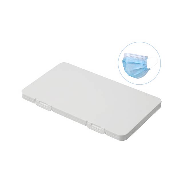Mask-Safe antimicrobial face mask case - white