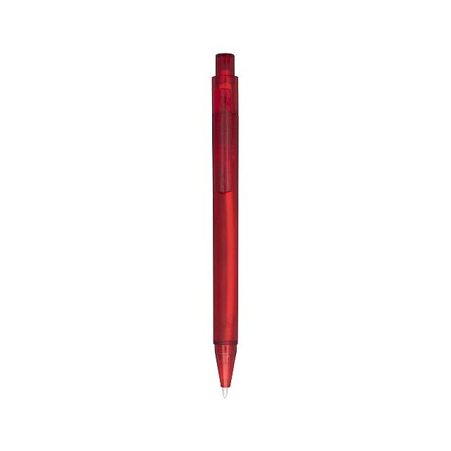 Kuličkové pero Calypso s efektem námrazy - transparentní červená