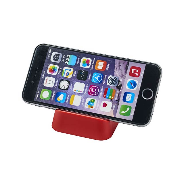 Crib phone stand - transparent red