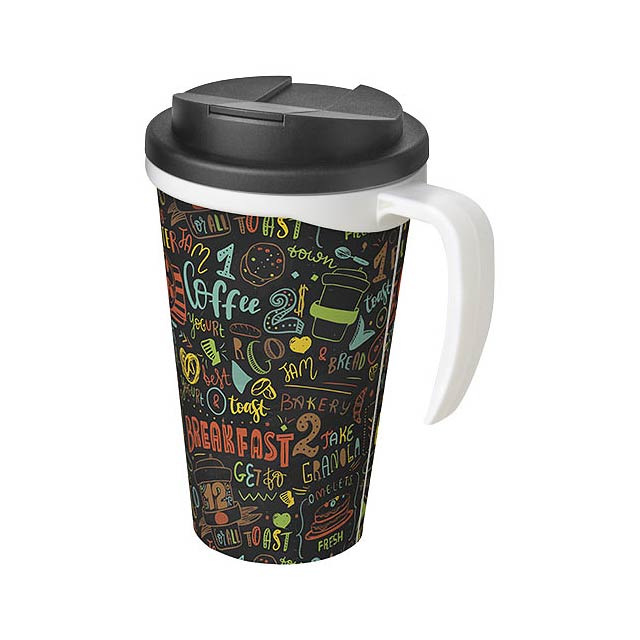 Brite-Americano® Grande 350 ml mug with spill-proof lid - black