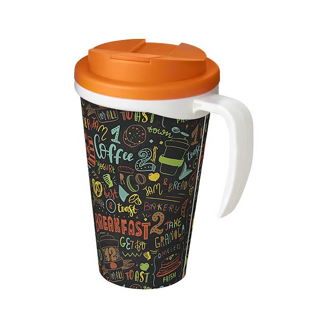 Brite-Americano® Grande 350 ml mug with spill-proof lid - orange