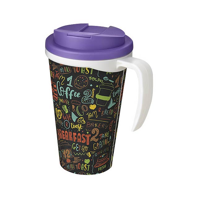 Brite-Americano® Grande 350 ml mug with spill-proof lid - violet