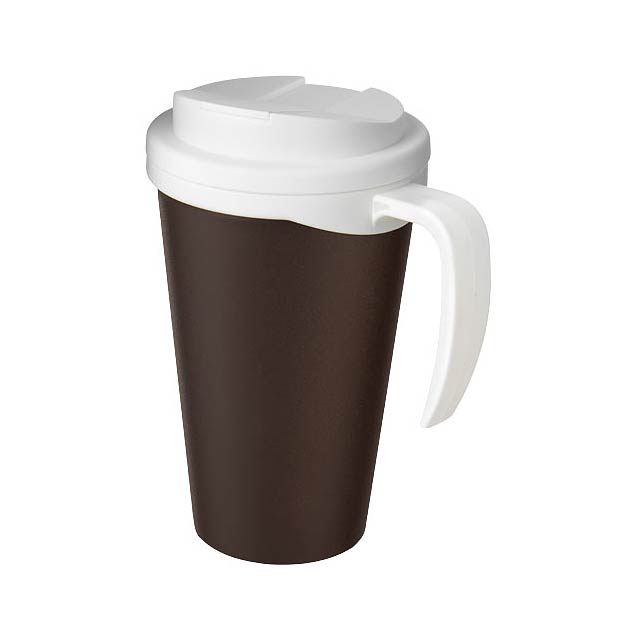 Americano® Grande 350 ml mug with spill-proof lid - brown