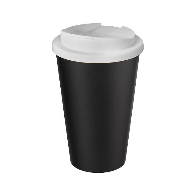 Americano® Eco 350ml recyklovaný hrnek s víkem odolným proti rozlití - čierna