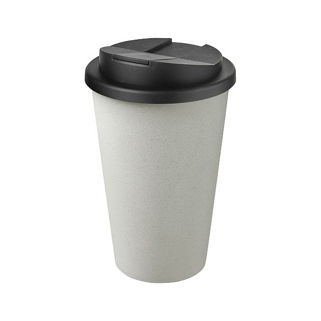 Americano® Eco 350ml recyklovaný hrnek s víkem odolným proti rozlití - čierna