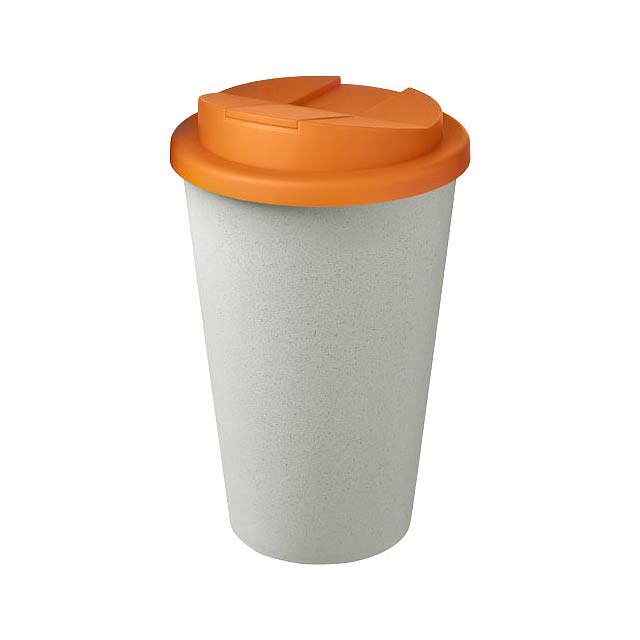 Americano® Eco 350 ml recycelter Becher mit auslaufsicherem Deckel - Orange