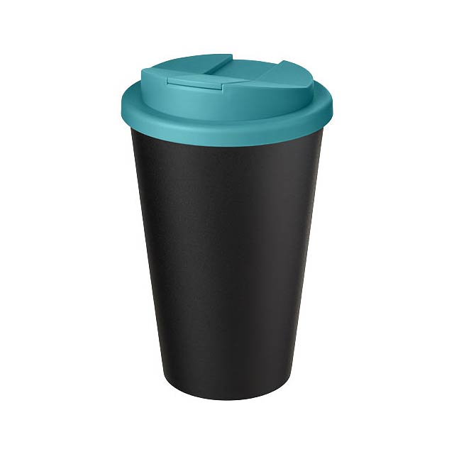 Americano® Eco 350 ml recycelter Becher mit auslaufsicherem Deckel - azurblau  