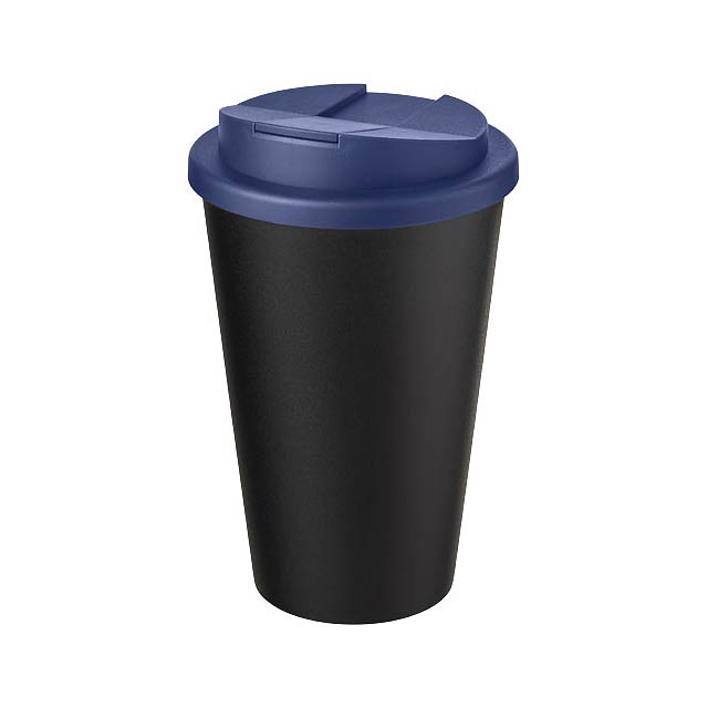 Americano® Eco 350 ml recycelter Becher mit auslaufsicherem Deckel - blau